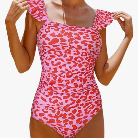 Hilinker womens ruffle onepiece bathing suit NWT - Picture 3 of 5